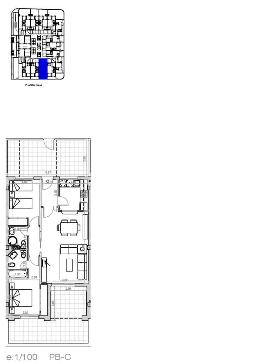 2 soverom Leilighet til salgs i Orihuela Costa med svømmebasseng garasje - € 240 500 (Ref: 9981885)