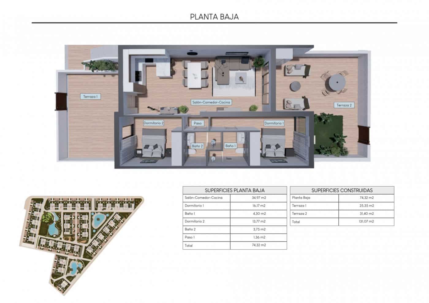 2 soveværelse Lejlighed til salg i Los Balcones med swimmingpool garage - € 322.900 (Ref: 9981891)