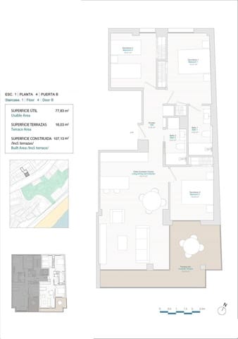 3 slaapkamer Appartement te koop in Centro Urbano, La Villajoyosa / Vila Joiosa met garage - € 620.000 (Ref: 9981901)