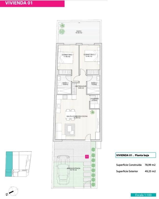 Apartamento de 2 habitaciones en Lo Pagan en venta con garaje - 258.900 € (Ref: 9985388)