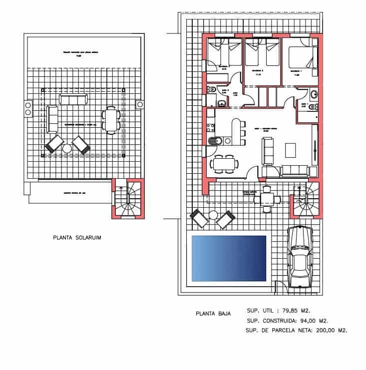 3 chambre Villa/Maison à vendre à La Pinilla avec piscine garage - 274 780 € (Ref: 9985403)