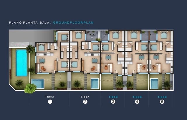 2 soveværelse Lejlighed til salg i Los Peñascos - El Salero - Los Imbernones, San Pedro del Pinatar med swimmingpool garage - € 276.000 (Ref: 9985405)