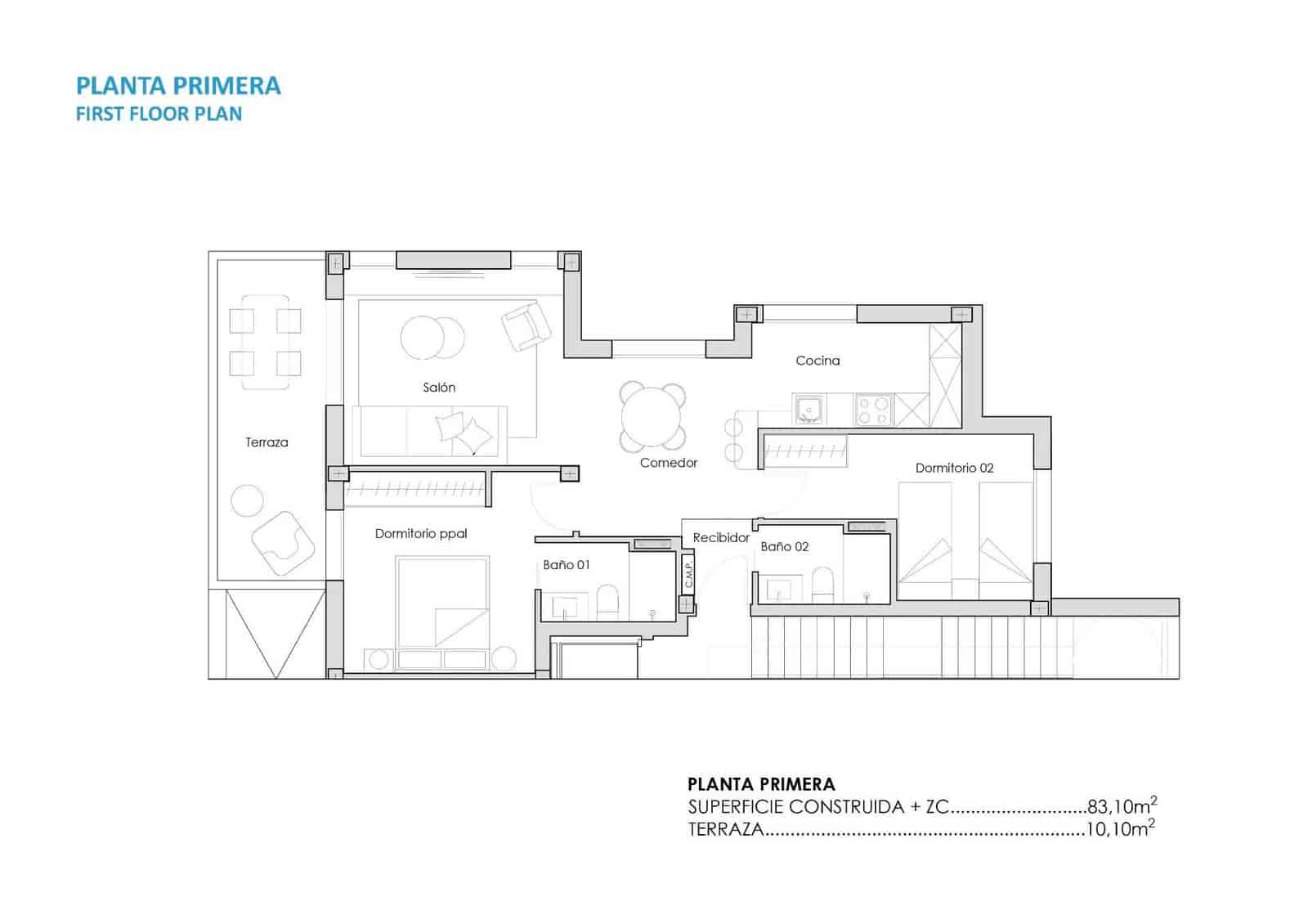 2 soveværelse Lejlighed til salg i Torre-Pacheco med swimmingpool garage - € 289.900 (Ref: 9985419)