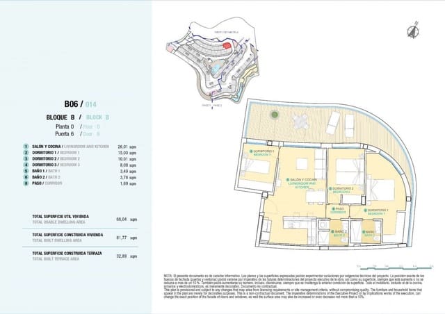 3 soverom Leilighet til salgs i Los Collados - Los Geraneos, Aguilas med svømmebasseng garasje - € 341 000 (Ref: 9985456)