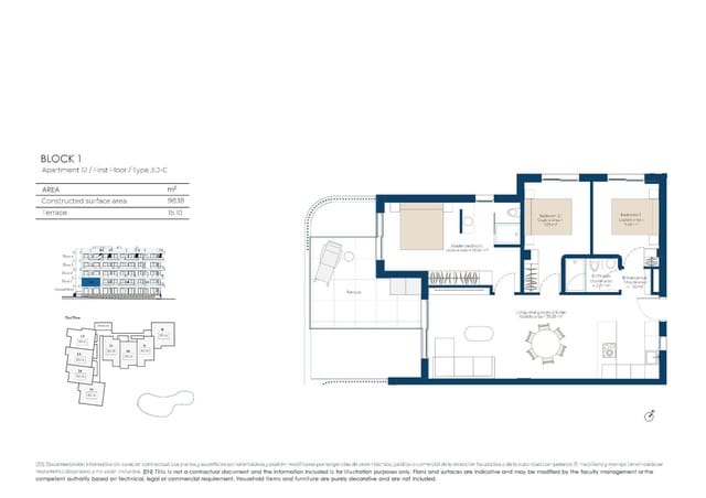 3 soverom Leilighet til salgs i Baños y Mendigo, Murcia by med svømmebasseng garasje - € 375 000 (Ref: 9985473)