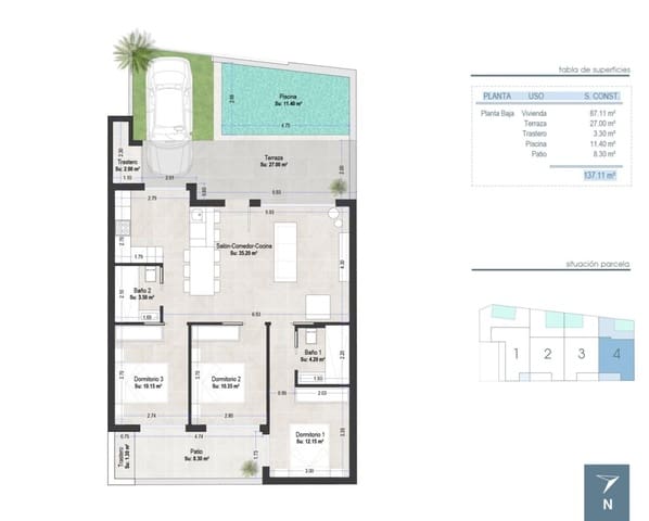 Apartamento de 3 habitaciones en Los Peñascos - El Salero - Los Imbernones, San Pedro del Pinatar en venta con piscina garaje - 409.000 € (Ref: 9985488)