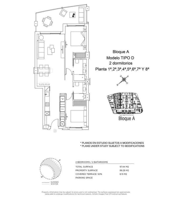 2 soverom Leilighet til salgs i La Manga del Mar Menor med svømmebasseng garasje - € 449 000 (Ref: 9985498)