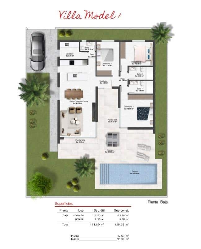 3 soverom Villa til salgs i Banos y Mendigo med svømmebasseng garasje - € 496 400 (Ref: 9985510)