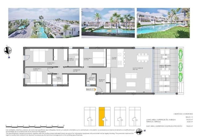 3 soverom Leilighet til salgs i Mar de Cristal, Cartagena med svømmebasseng garasje - € 525 000 (Ref: 9985520)