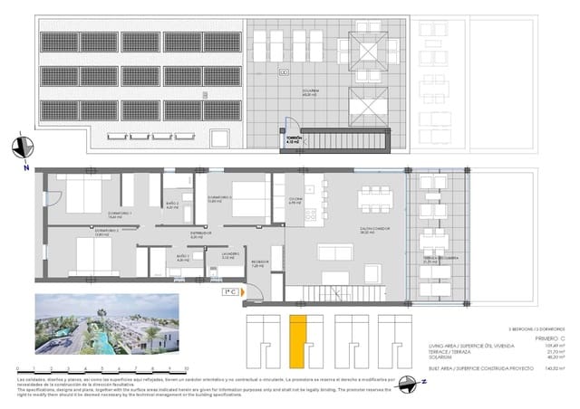 3 soverom Leilighet til salgs i Mar de Cristal, Cartagena med svømmebasseng garasje - € 565 000 (Ref: 9985524)