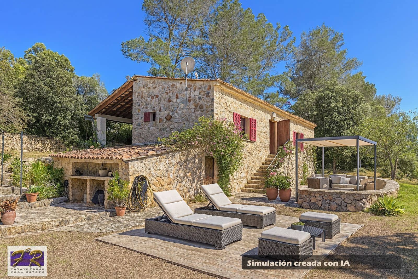 1 sypialnia Finka/Dom wiejski na sprzedaż w Buger z basenem garażem - 620 000 € (Ref: 9231865)