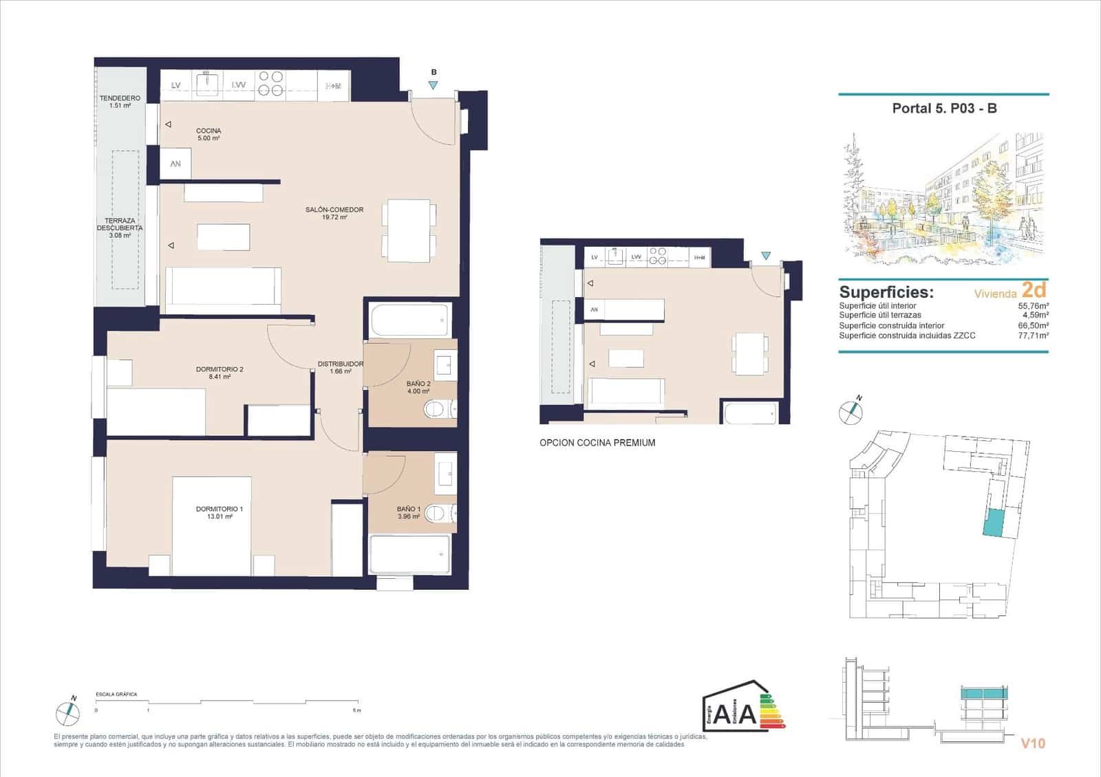 2 sypialnia Penthouse na sprzedaż w Miasto Alicante / Alacant z basenem garażem - 267 500 € (Ref: 10174414)