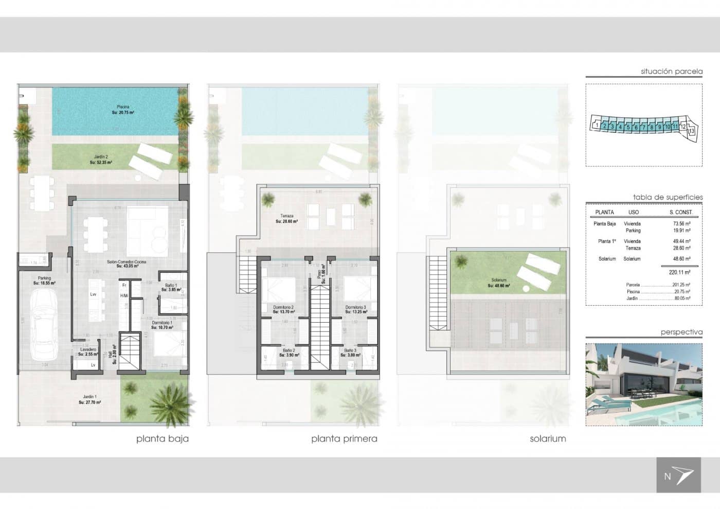 3 soverom Hus til salgs i Santiago de la Ribera med svømmebasseng garasje - € 595 000 (Ref: 10180168)