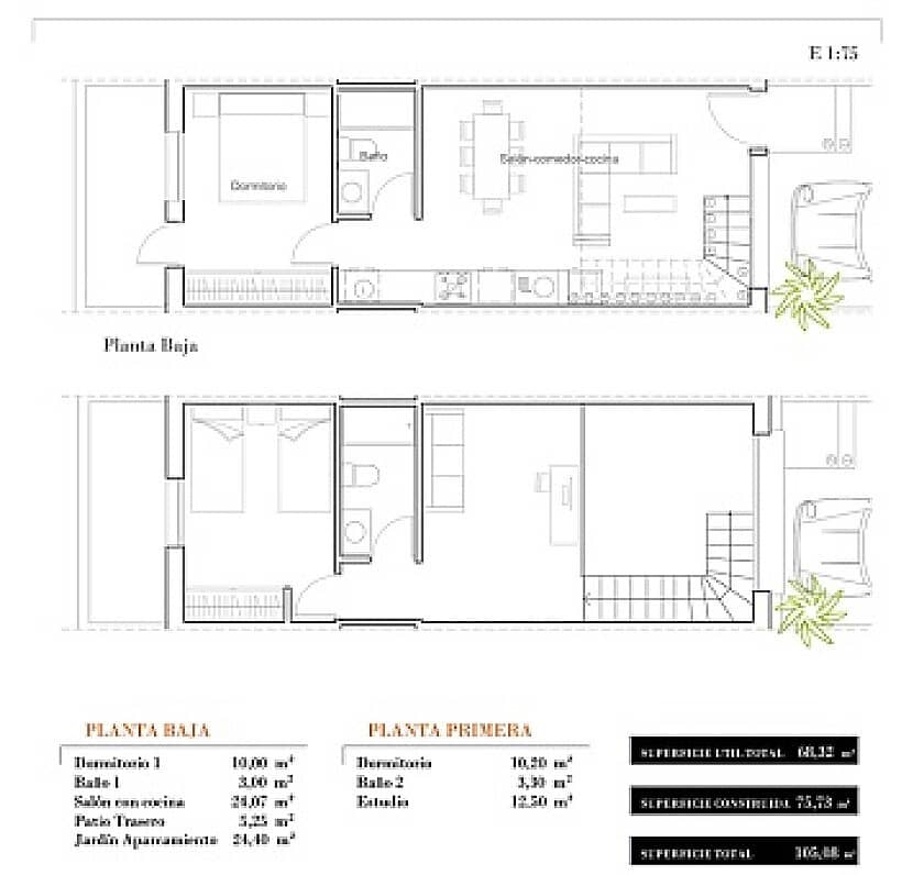 2 soveværelse Byhus til salg i Gran Alacant med swimmingpool - € 270.000 (Ref: 9030050)