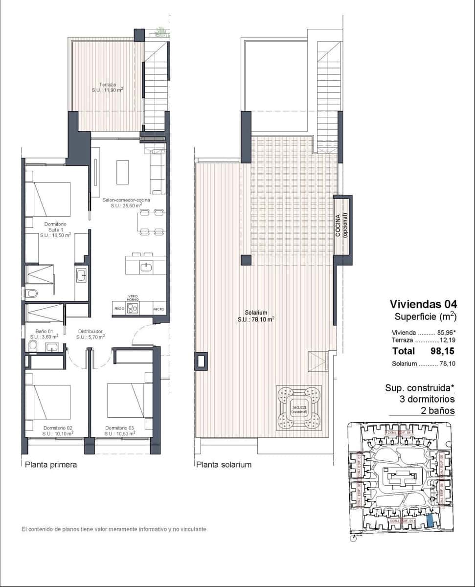 3 camera da letto Bungalow in vendita in Ciudad Quesada con piscina - 361.000 € (Rif: 9360851)