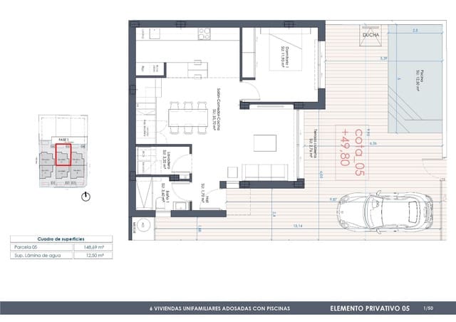 3 makuuhuone Rivitalo myytävänä paikassa Benijófar mukana uima-altaan - 449 000 € (Ref: 9505833)