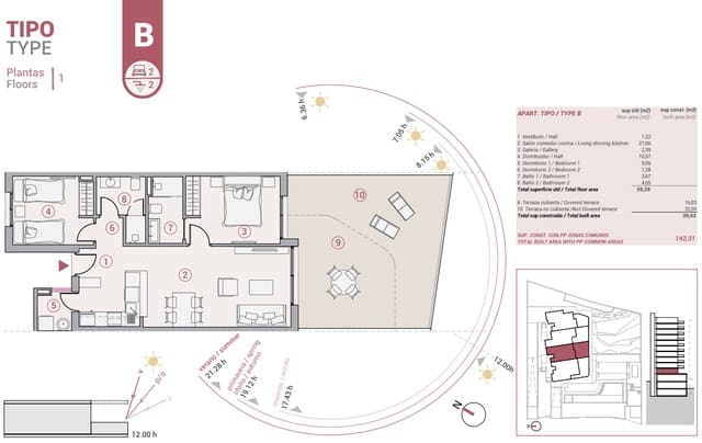 3 sovrum Lägenhet till salu i Calpe / Calp med pool garage - 479 000 € (Ref: 9588392)