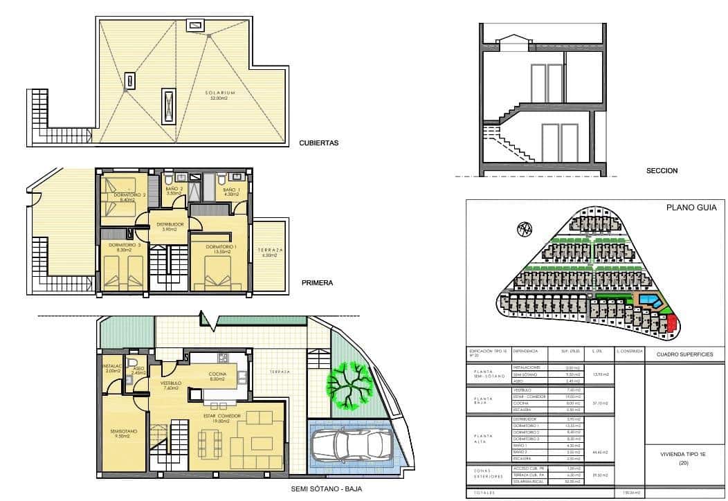 3 soverom Hus til salgs i Monforte del Cid med svømmebasseng - € 330 000 (Ref: 9607559)