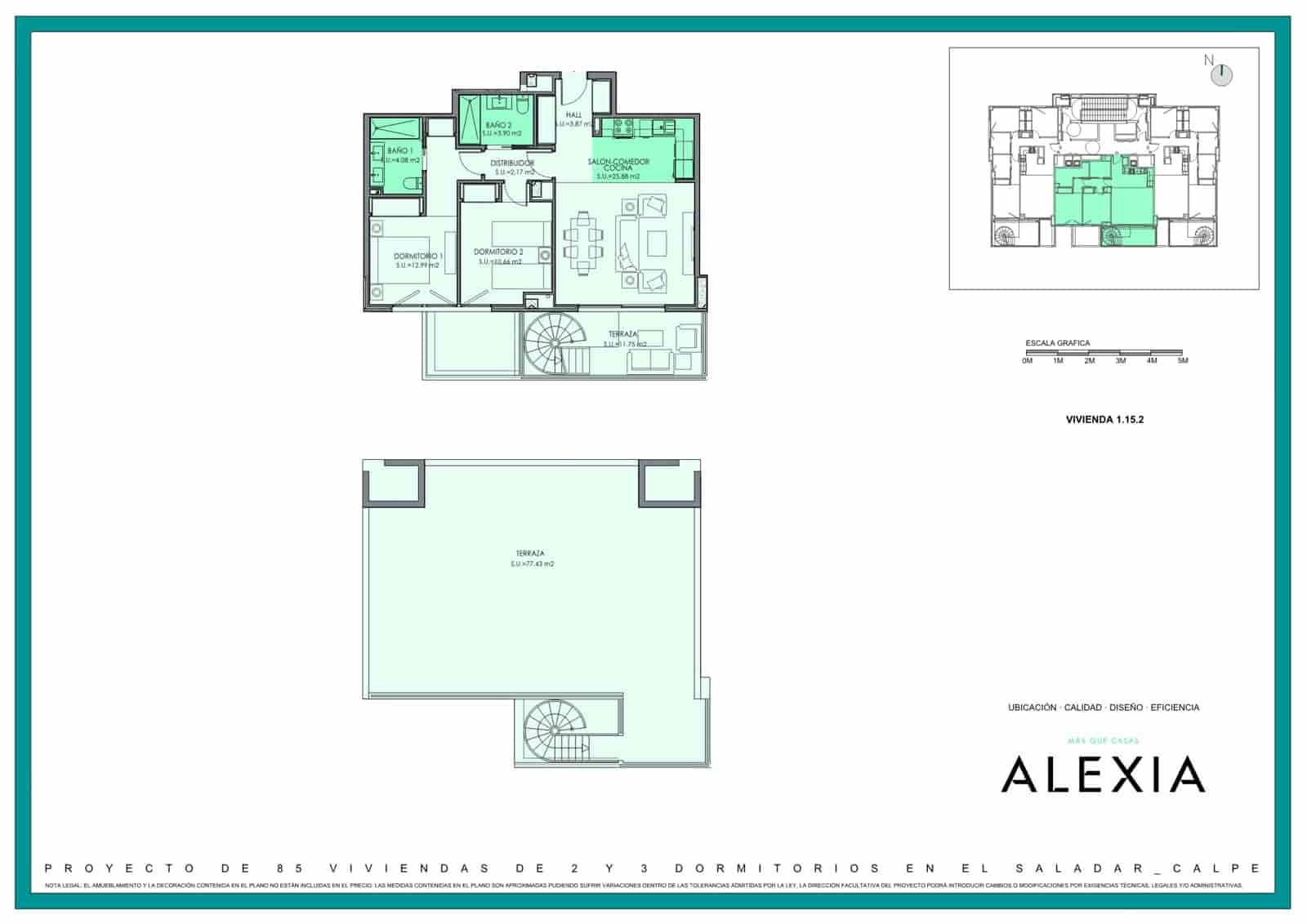 2 bedroom Penthouse for sale in Calpe / Calp with pool garage - € 549,000 (Ref: 9670115)