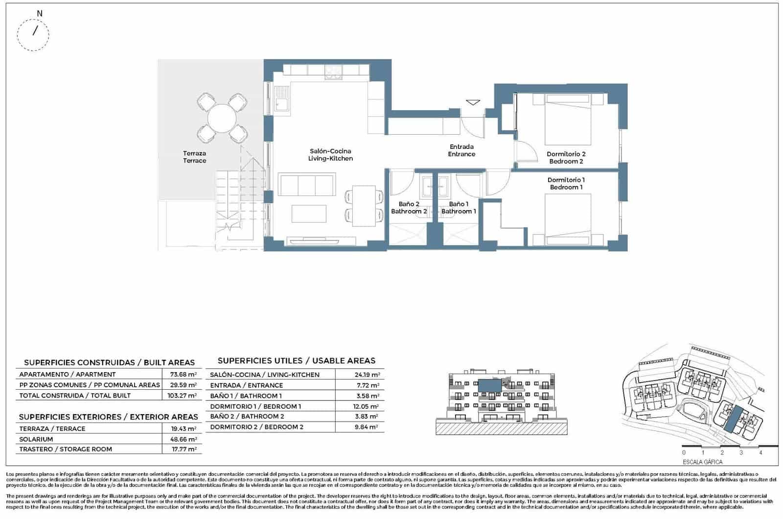 2 bedroom Penthouse for sale in Corvera with pool - € 299,000 (Ref: 9741536)