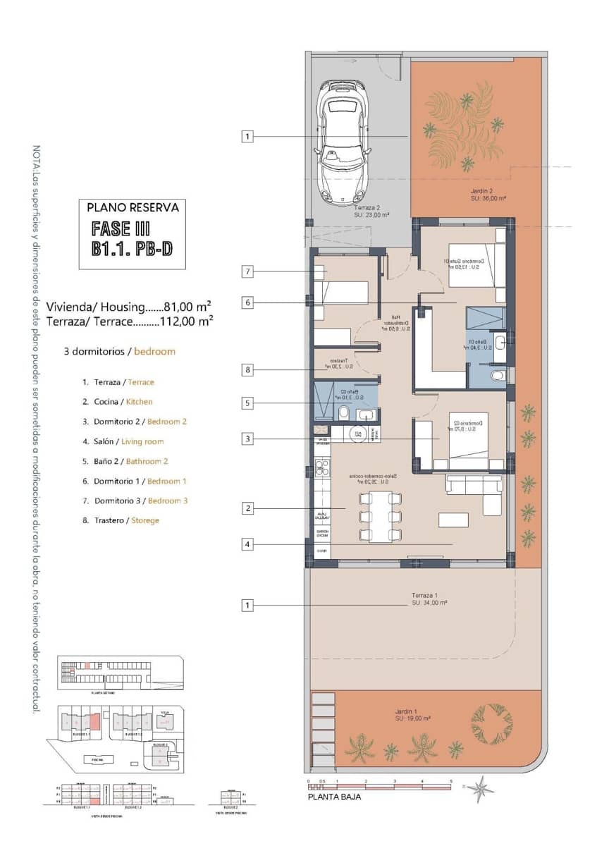 3 makuuhuone Huoneisto myytävänä paikassa Los Alcazares mukana uima-altaan - 309 900 € (Ref: 9794241)