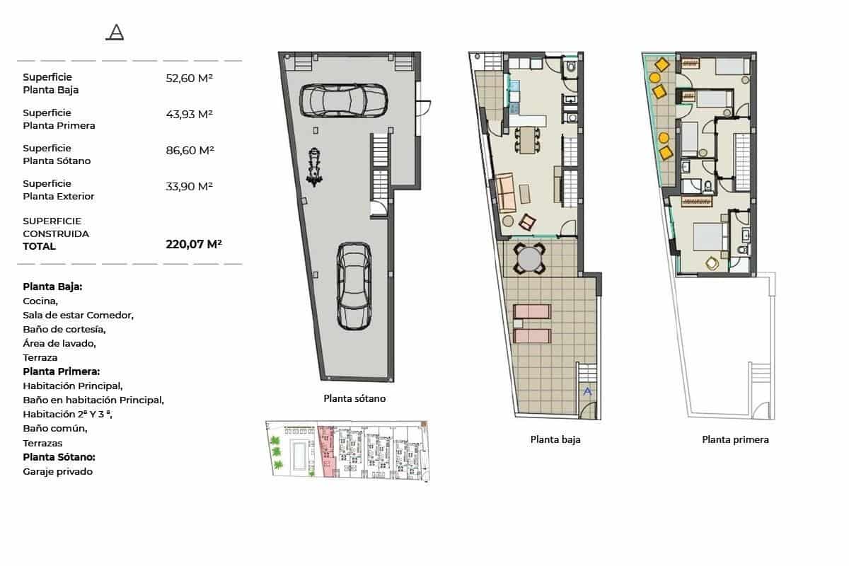 3 chambre Villa/Maison Semi-Mitoyenne à vendre à Moncofa avec piscine - 420 000 € (Ref: 9804049)