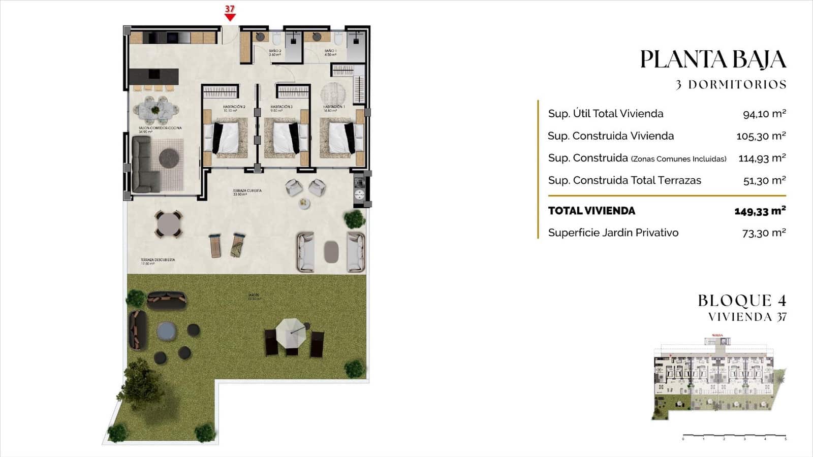 3 bedroom Apartment for sale in Finestrat with pool - € 540,000 (Ref: 9900949)