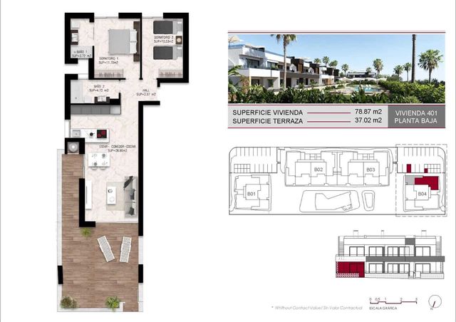 2 chambre Appartement à vendre à Ciudad Quesada, Rojales avec piscine garage - 314 000 € (Ref: 9939480)