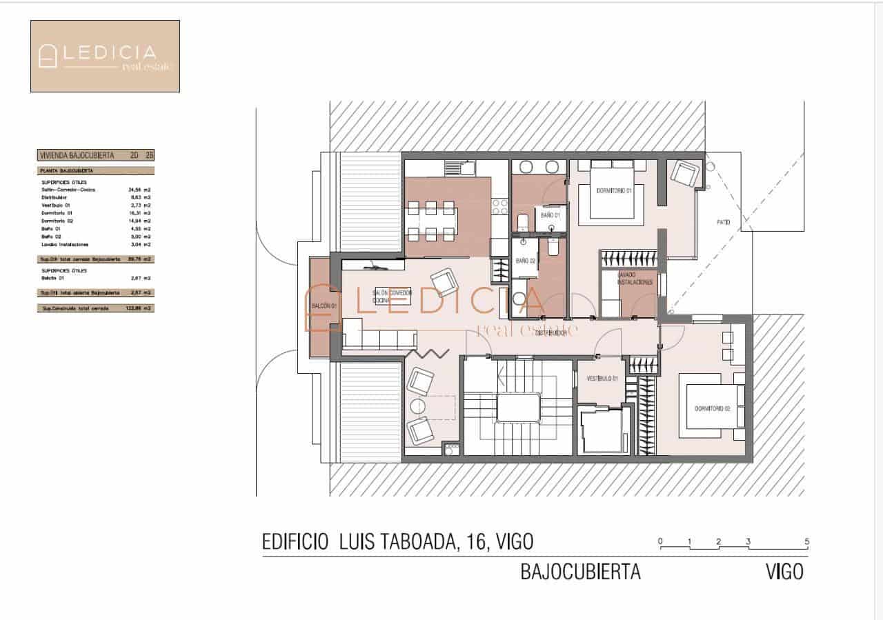 2 bedroom Penthouse for sale in Vigo with garage - € 550,000 (Ref: 9801390)