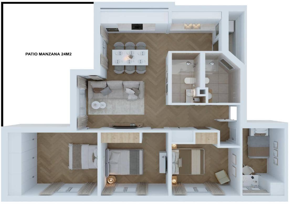 4 camera da letto Appartamento in vendita in Palma de Mallorca - 509.000 € (Rif: 9378987)