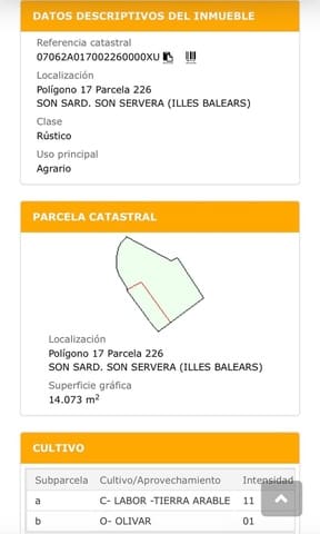 Grunde uden byggetilladelser til salg i Son Servera - € 395.900 (Ref: 9884771)