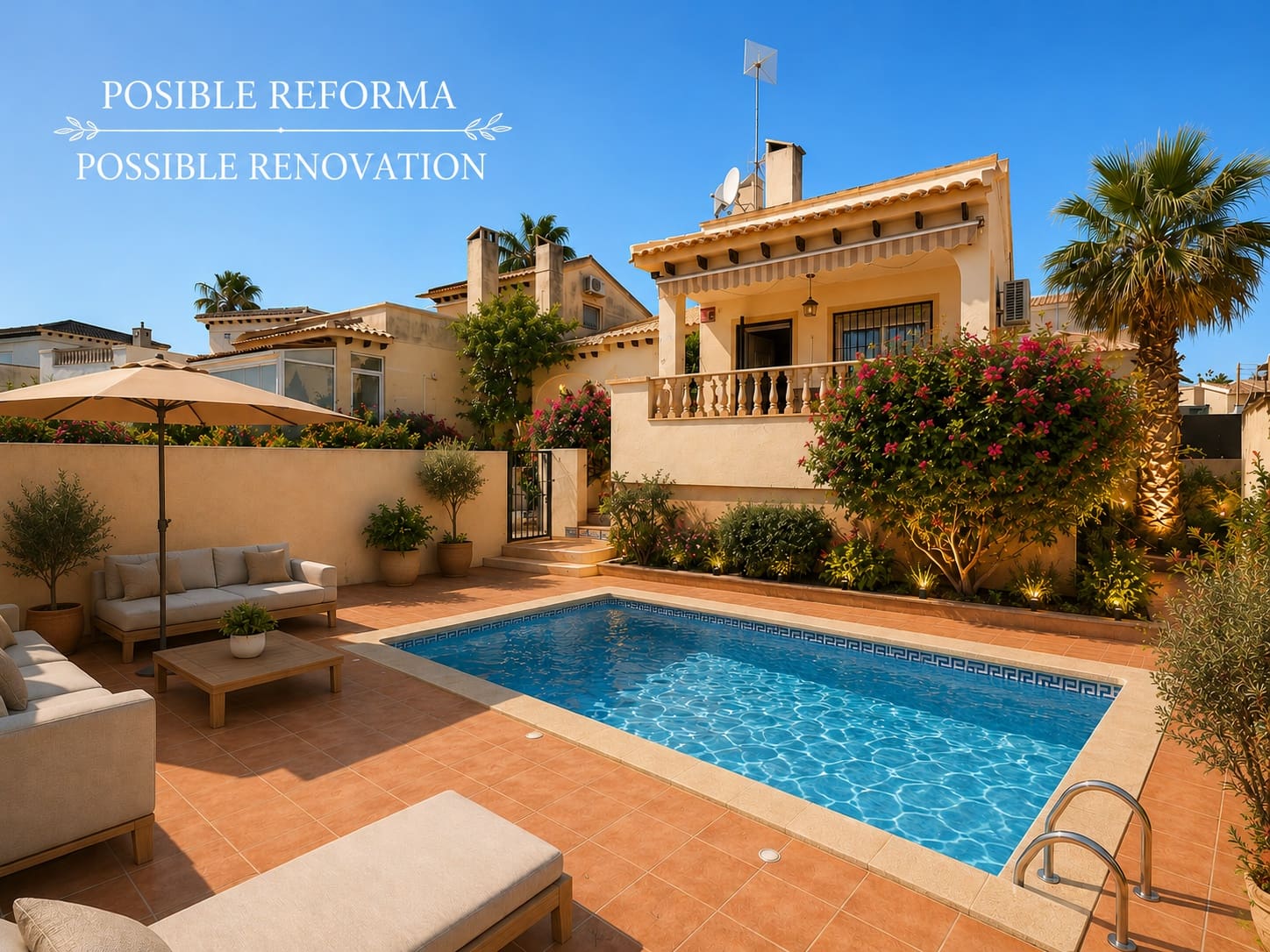 Chalet de 3 habitaciones en Orihuela Costa en venta con piscina garaje - 299.000 € (Ref: 10057142)