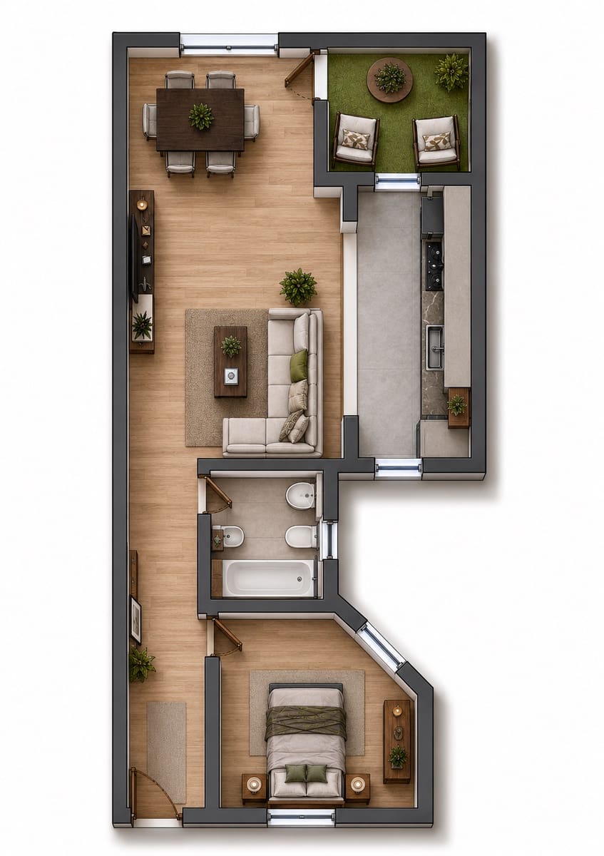 1 sypialnia Mieszkanie na sprzedaż w Torrevieja z basenem - 105 000 € (Ref: 10077667)