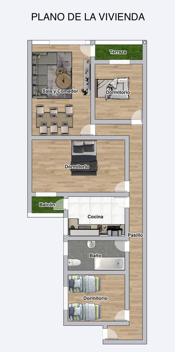 3 Zimmer Wohnung zu verkaufen in Torrevieja - 150.000 € (Ref: 9807378)