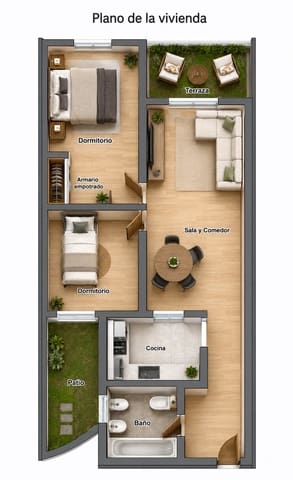 2 quarto Apartamento para venda em Antonio Machado, Torrevieja com piscina garagem - 139 900 € (Ref: 9932069)