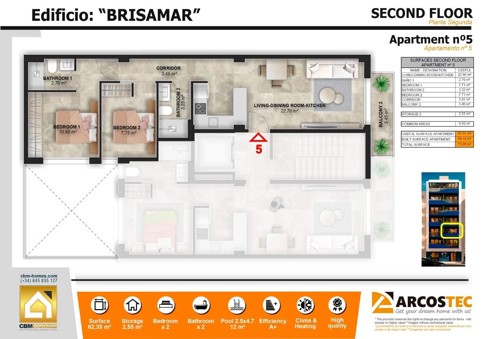 2 makuuhuone Huoneisto myytävänä paikassa Torrevieja mukana uima-altaan - 240 000 € (Ref: 9185283)