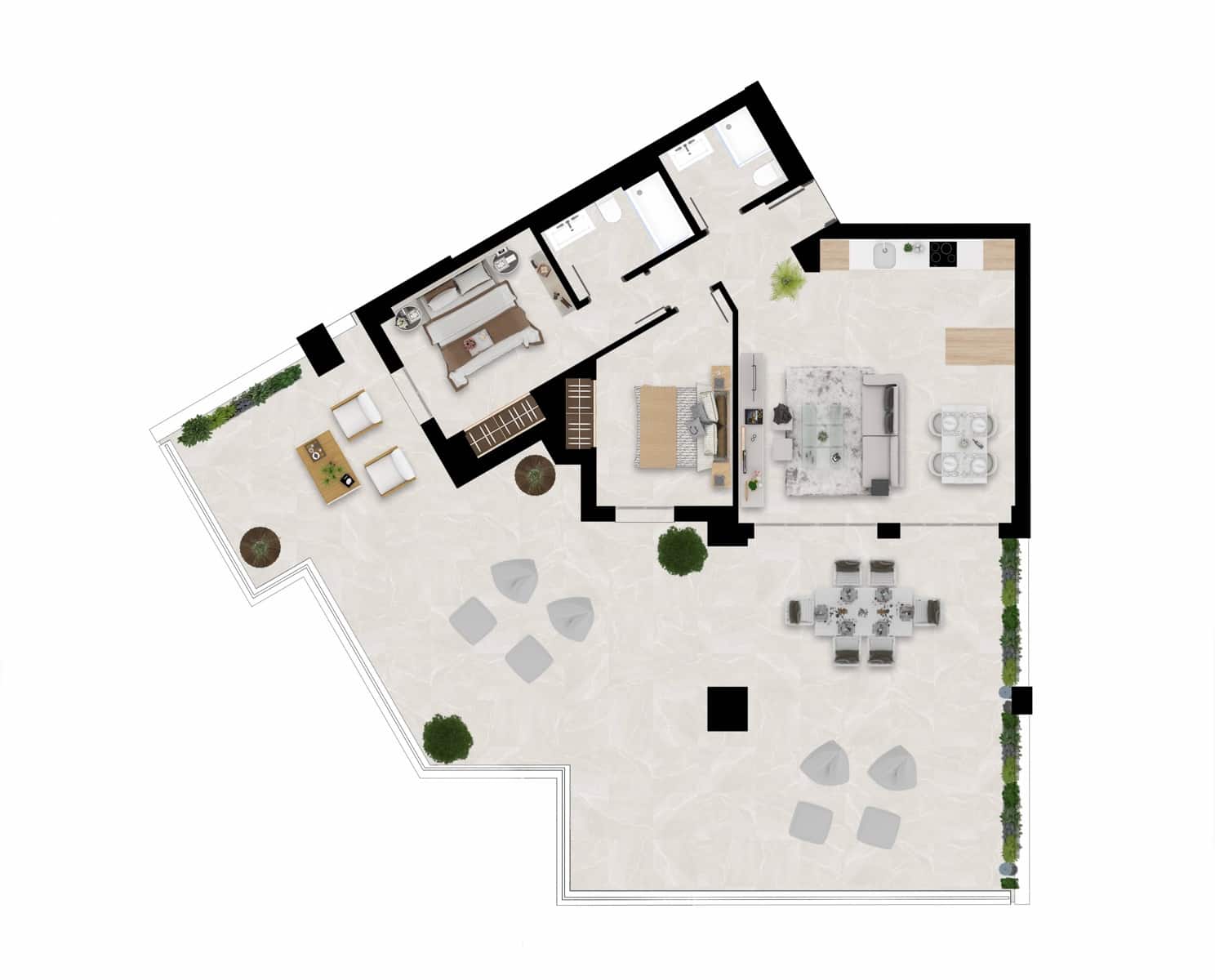 3 sypialnia Penthouse na sprzedaż w Mijas z basenem - 487 000 € (Ref: 9343287)