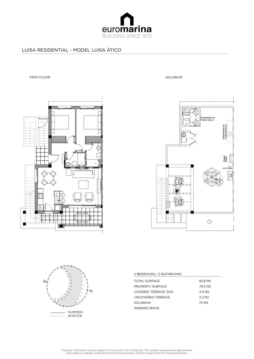 2 slaapkamer Penthouse te koop in Rojales met zwembad - € 321.000 (Ref: 9406700)