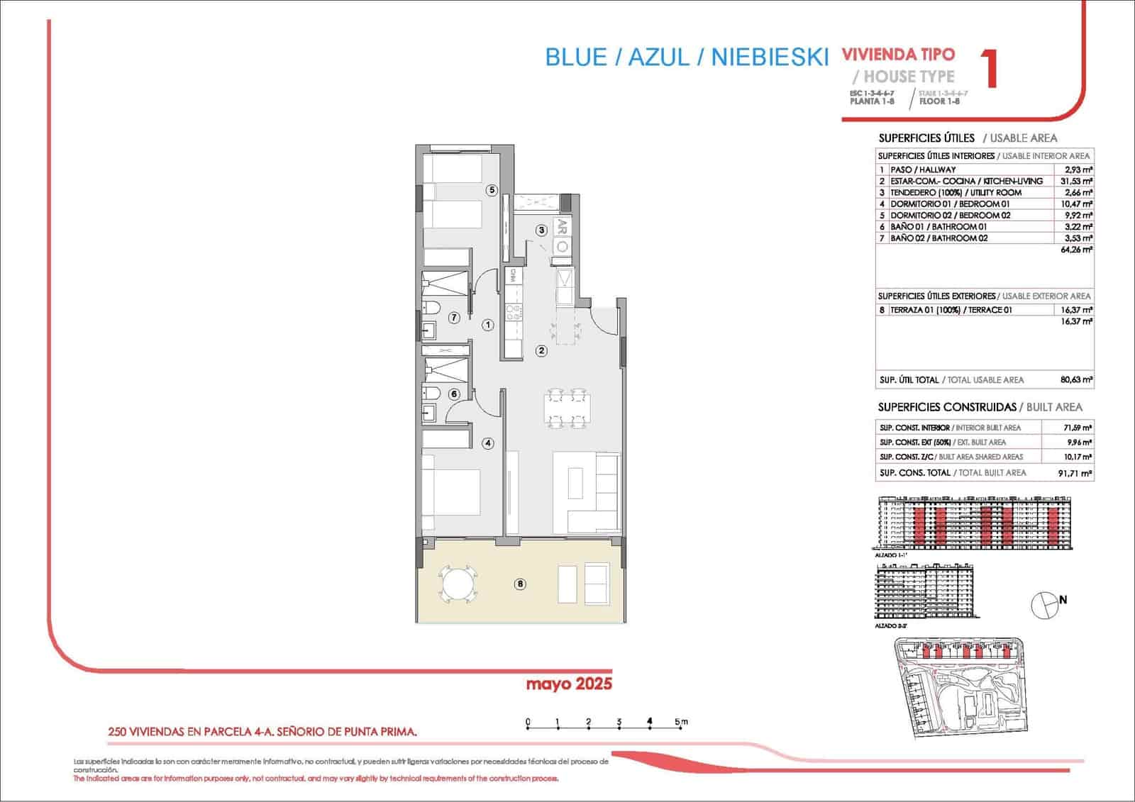 2 quarto Apartamento para venda em Punta Prima com piscina - 314 000 € (Ref: 9586447)