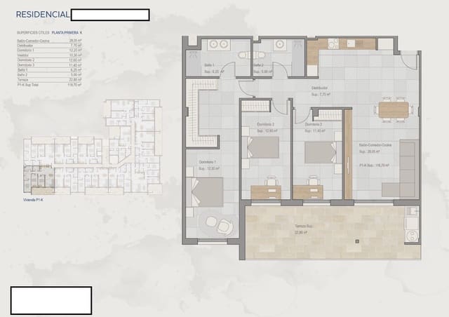3 soverom Leilighet til salgs i Torre-Pacheco med svømmebasseng - € 199 000 (Ref: 9730239)