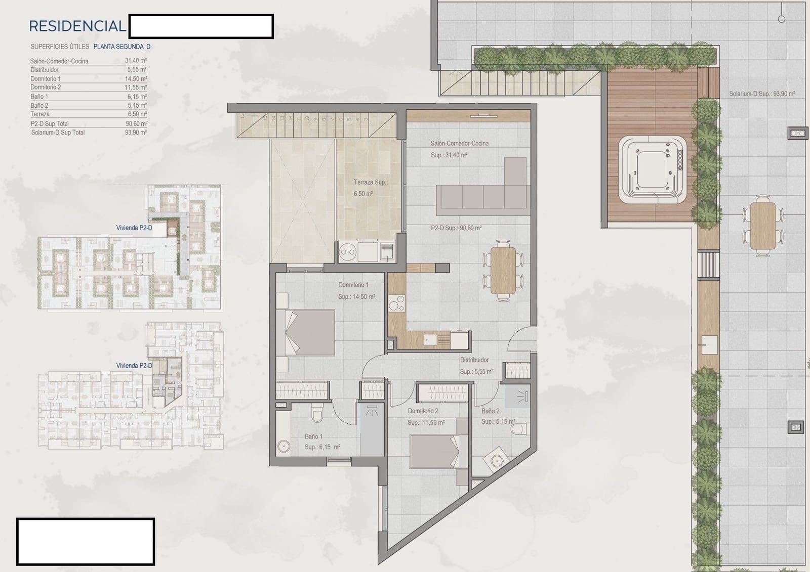 2 chambre Penthouse à vendre à Torre-Pacheco avec piscine - 192 000 € (Ref: 9783584)