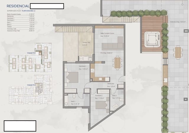 2 soverom Penthouse til salgs i Torre-Pacheco med svømmebasseng - € 192 000 (Ref: 9783584)