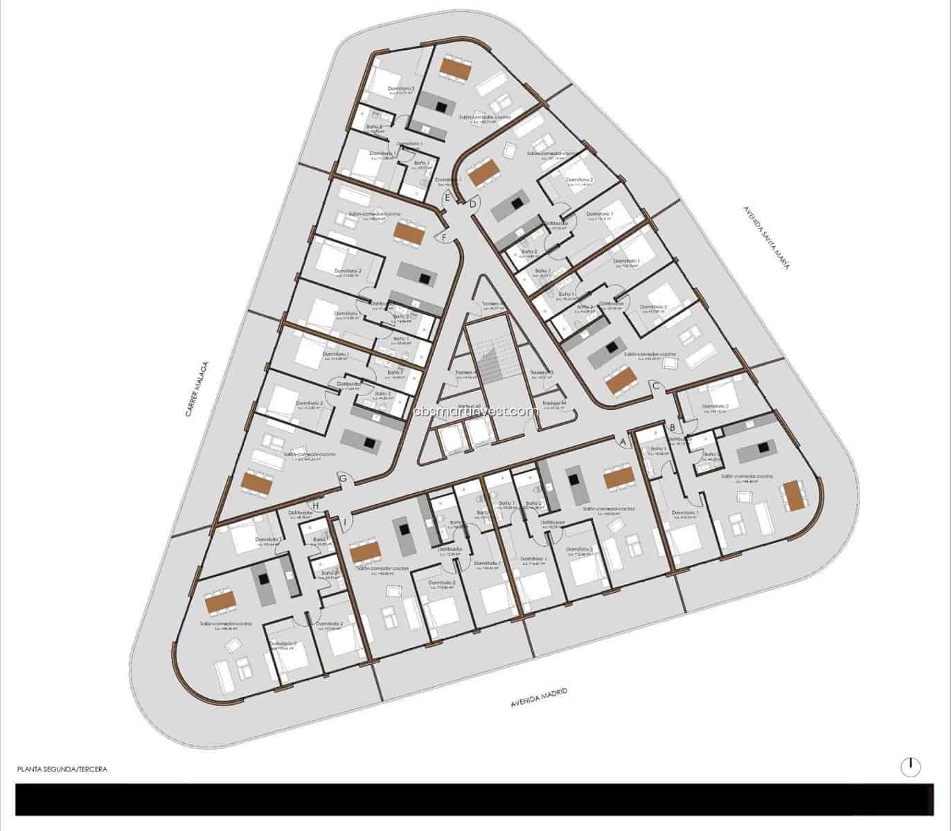 2 soveværelse Lejlighed til salg i Calpe / Calp med garage - € 336.755 (Ref: 9050716)