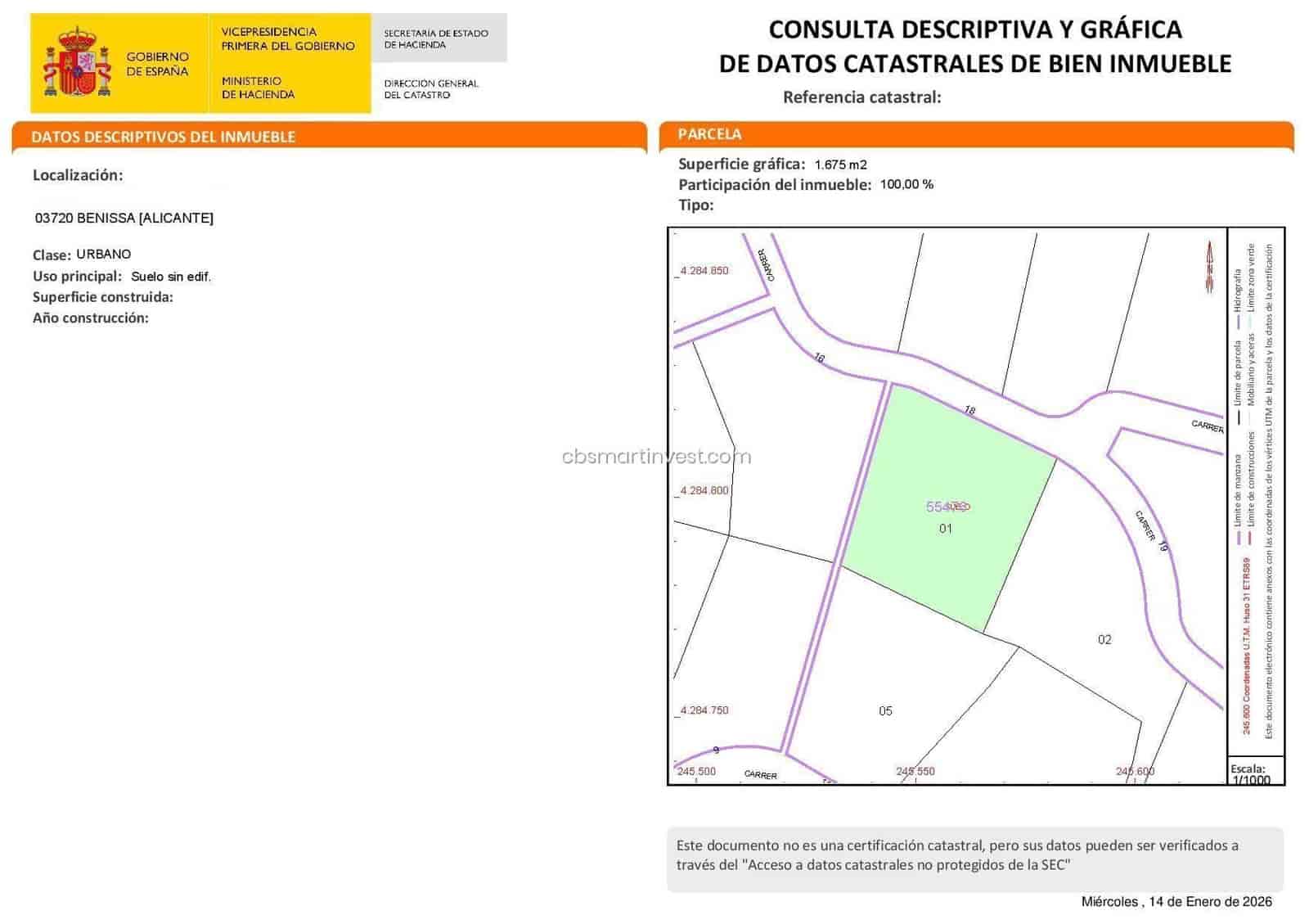 Area Edificabile in vendita in Benissa - 355.000 € (Rif: 9564318)