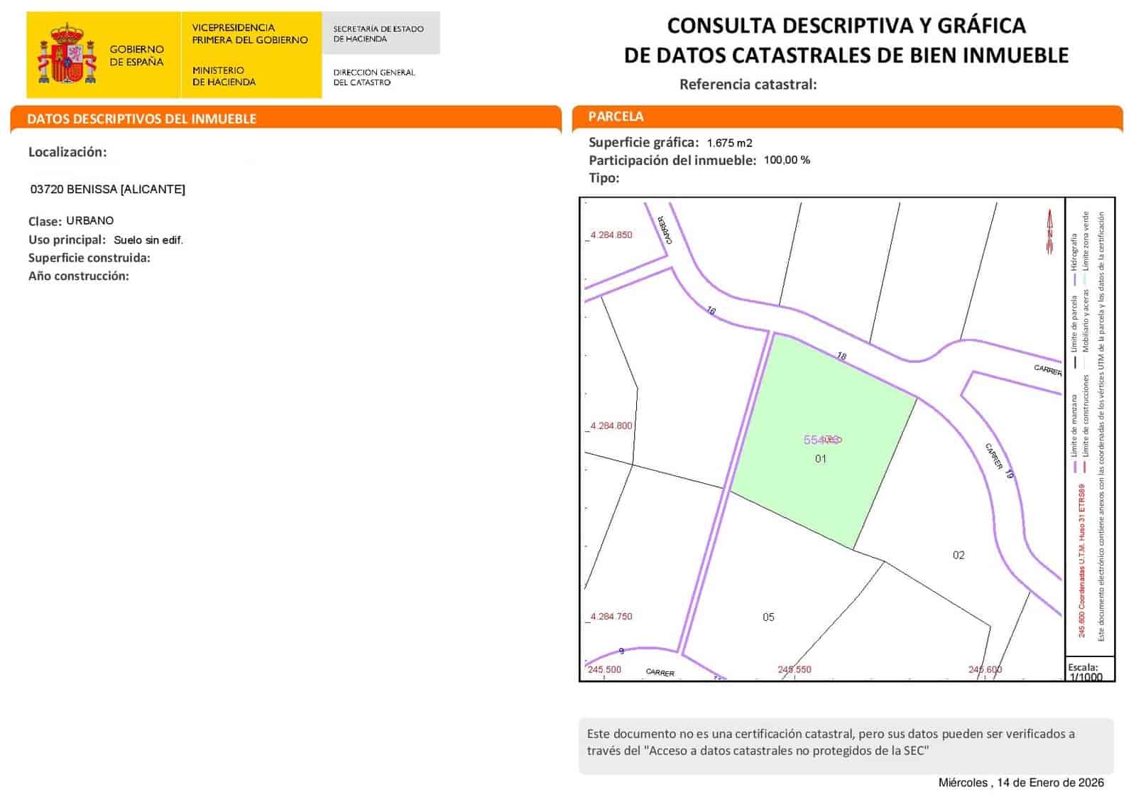 Area Edificabile in vendita in Benissa - 330.000 € (Rif: 9564318)