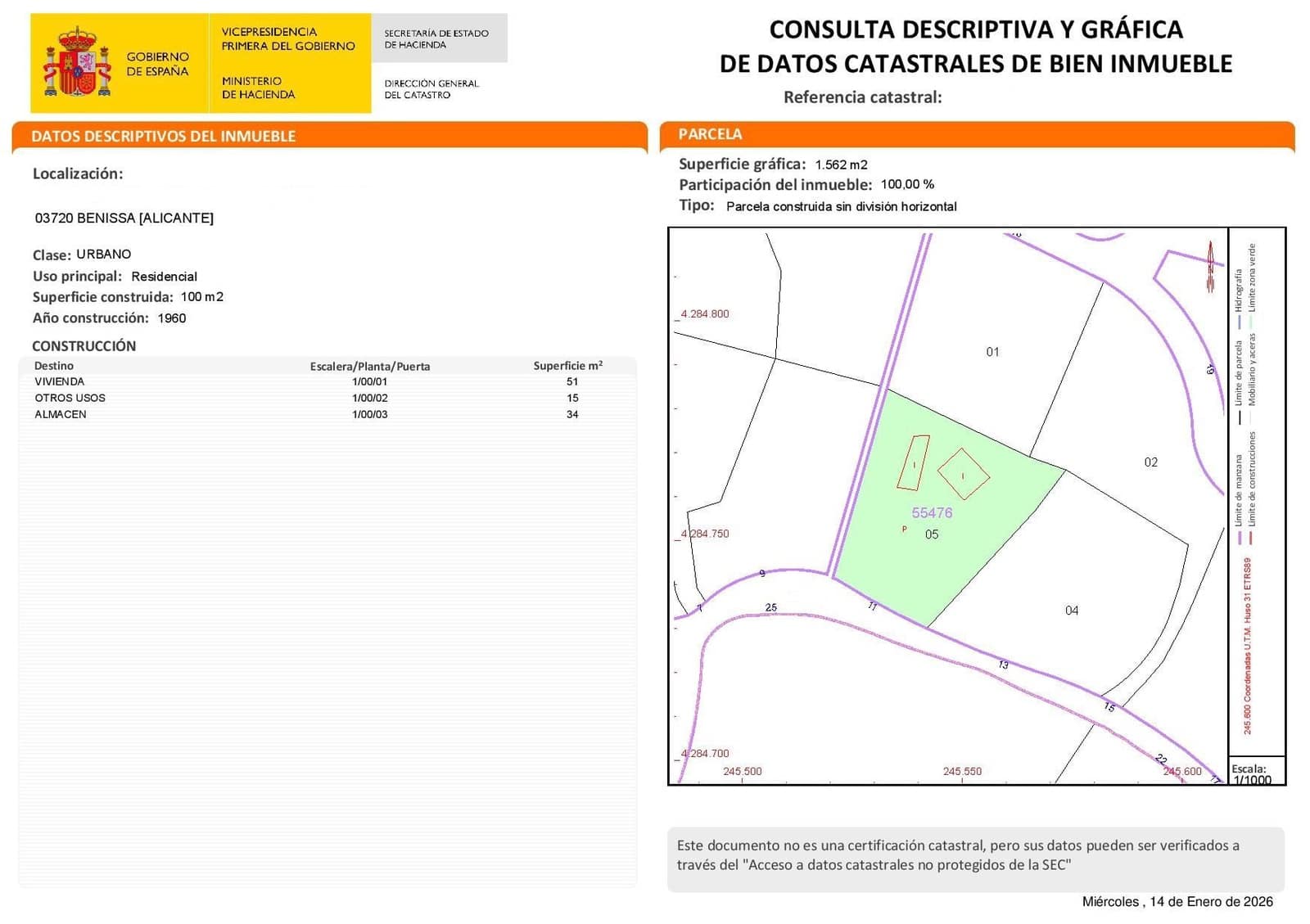 Rakentamaton maa myytävänä paikassa Benissa - 520 000 € (Ref: 9564319)