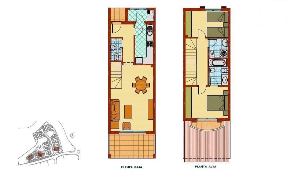 2 Zimmer Doppelhaus zu verkaufen in Finestrat mit Pool Garage - 295.000 € (Ref: 9618936)