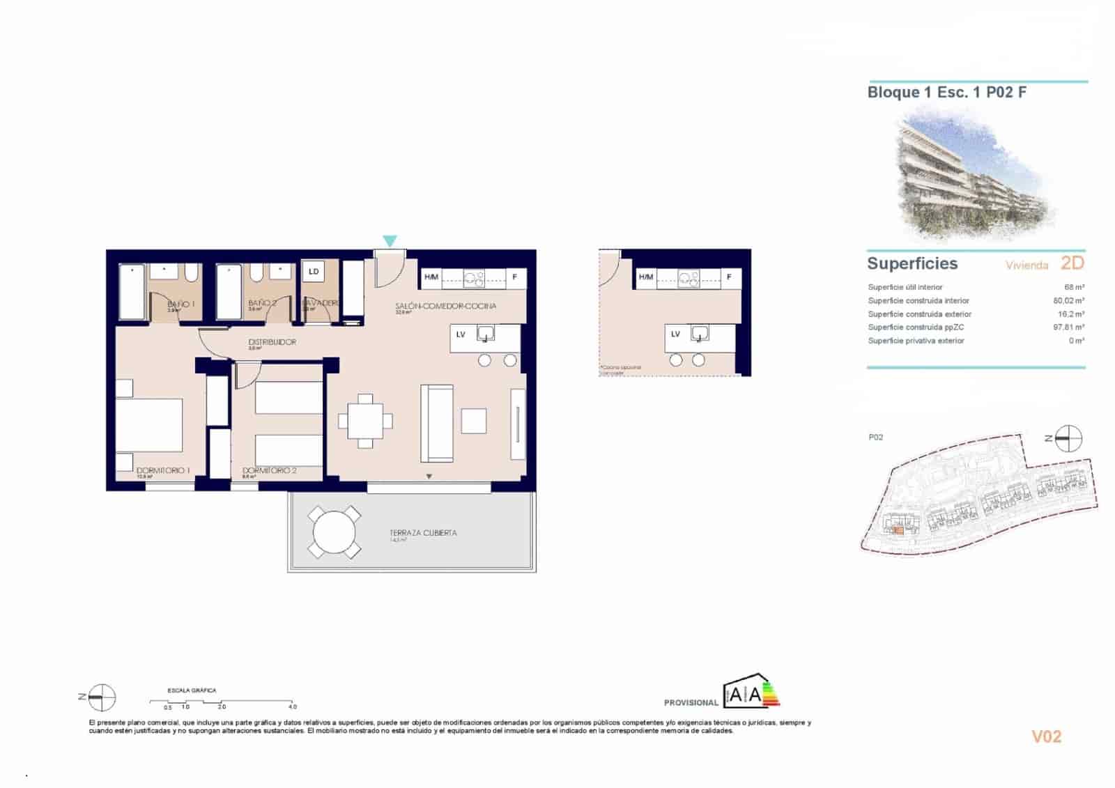 Apartamento de 2 habitaciones en El Vergel / Verger en venta con piscina garaje - 318.000 € (Ref: 9809899)