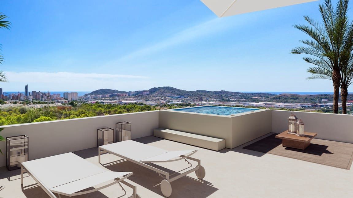 2 bedroom Penthouse for sale in Finestrat with pool garage - € 429,000 (Ref: 9809912)