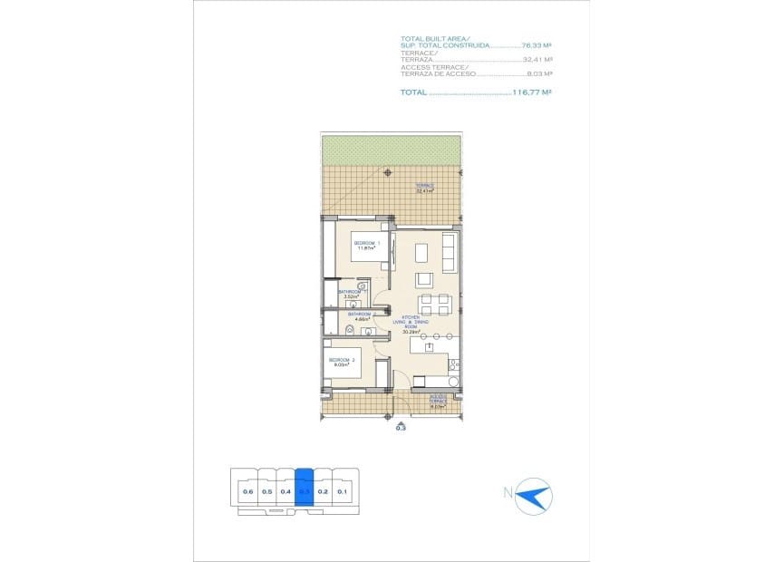 2 bedroom Apartment for sale in Los Alcazares with pool - € 265,000 (Ref: 8824257)